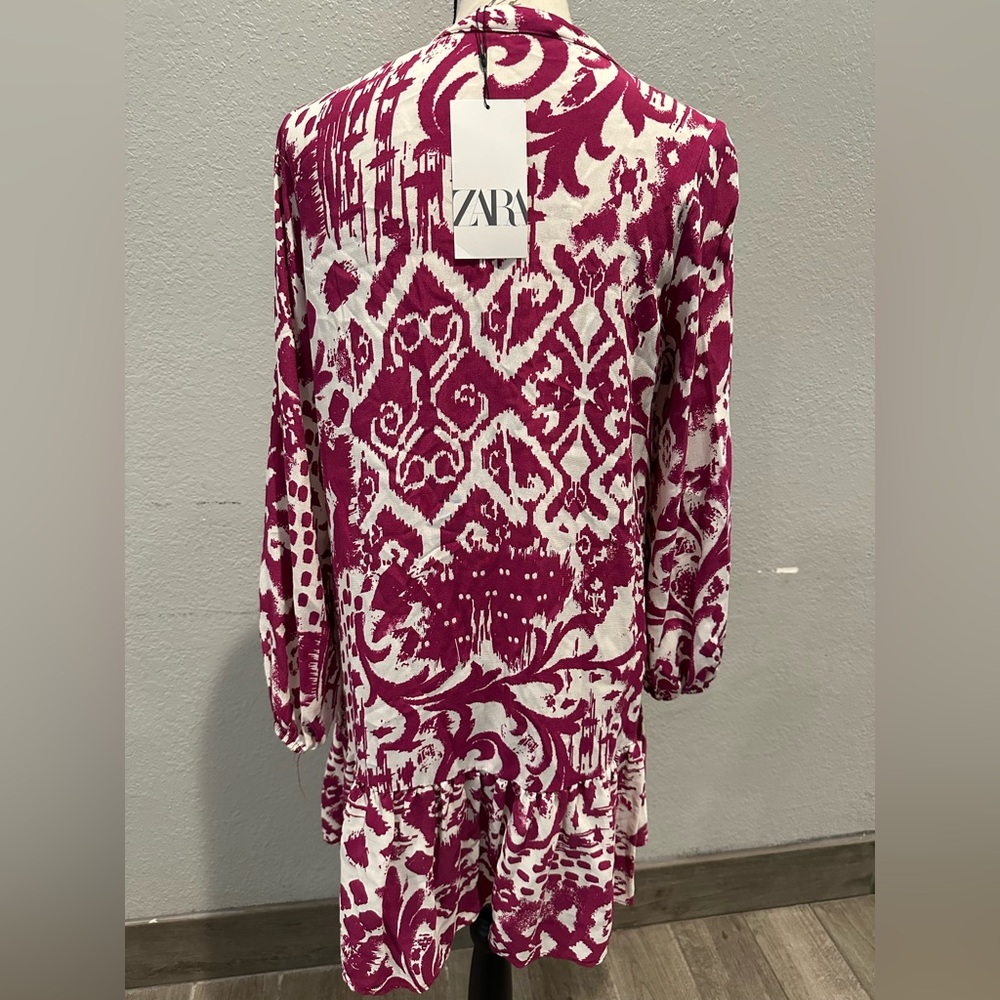 New with tags PRINTED MINI DRESS from Zara size XS 
Y2K style , bohemian, casual - Picture 4 of 7
